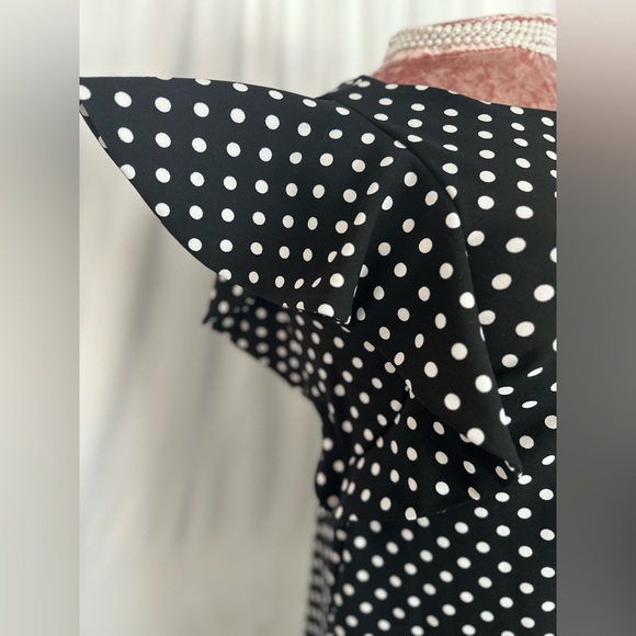 Lane Bryant Black and White Polka Dot Mini Dress for Stylish Occasions (758) - Picture 6 of 14